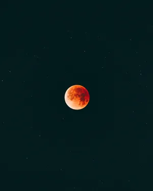 Lunar Eclipse Red Moon Night Sky Wallpaper