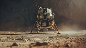 Lunar_ Module_ Landing_on_ Moon_ Surface Wallpaper