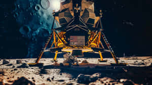 Lunar_ Module_ On_ Moon_ Surface Wallpaper