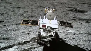 Lunar Rover Exploration On Moon's Surface Wallpaper
