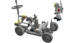 Lunar Rover Exploring The Moon's Surface Wallpaper