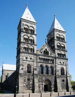Lund Cathedral Twin Towers Wallpaper