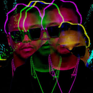 Lupe Fiasco Neon Glow Portrait Wallpaper