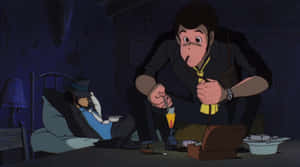 Lupin Iii And His Gang In Action At The Castle Of Cagliostro Wallpaper