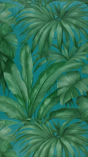 Lush Green Jungle Print Wallpaper