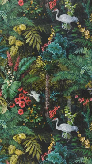 Lush Jungle Print Design Wallpaper