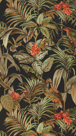 Lush Jungle Print Design Wallpaper