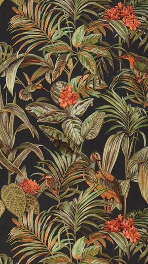 Lush Jungle Print Design Wallpaper
