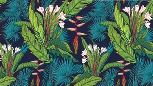 Lush Jungle Print Design Wallpaper