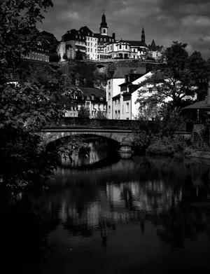 Luxembourg Black And White Wallpaper
