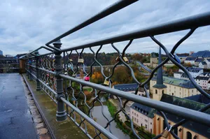 Luxembourg Love Locks Bridge View Wallpaper