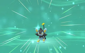 Luxio Pokemon With Blue Green Background Wallpaper