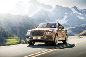 Luxurious Bentley Bentayga On The Road Wallpaper