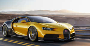 Luxurious Bugatti Chiron On The Road Wallpaper