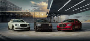 Luxurious Chrysler 300 On The Road Wallpaper