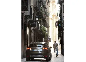 Luxurious Citroen Ds4 In Striking Red Color Cruising In Nature. Wallpaper