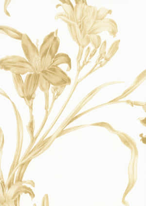 Luxurious Gold Melted In White Wallpaper