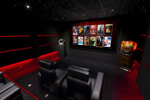 Luxurious Home Theater Setup Wallpaper