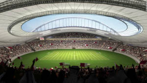 Luxurious Khalifa International Stadium, Host Of The 2022 Fifa World Cup Wallpaper