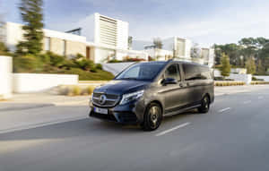 Luxurious Mercedes-benz V-class In Action Wallpaper