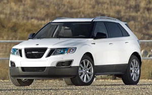Luxurious Saab 9-4x Suv On Open Road Wallpaper