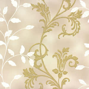 Luxurious White Gold Decor Wallpaper