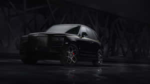 Luxury_ Black_ S U V_ Showroom Wallpaper