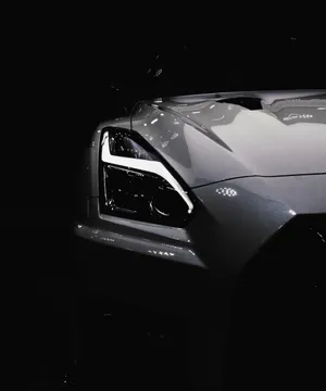 Luxury Car Front Headlight Design Wallpaper