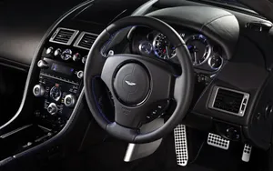 Luxury Car Interior Steering Wheel Wallpaper