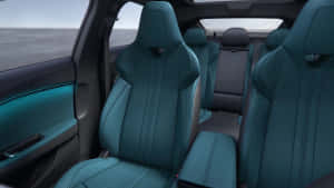 Luxury Car Interior Teal Seats Wallpaper