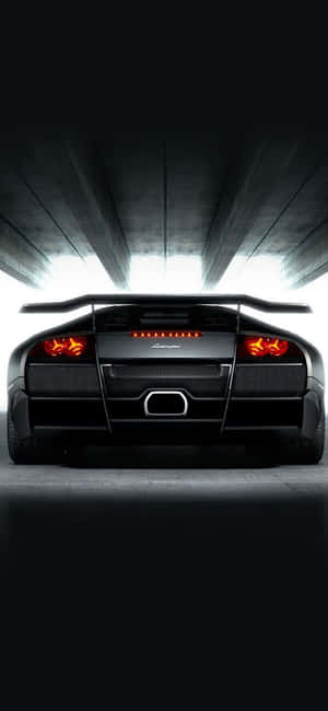 Luxury Experience - Own A Black Lamborghini Smartphone Wallpaper