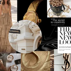 Luxury Fashion Collage_ Rich Girl Aesthetic Wallpaper
