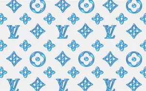 Luxury In Blue – Louis Vuitton Blue Collection Wallpaper