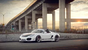 Luxury In Motion - 2016 White Porsche Boxster Spyder Wallpaper
