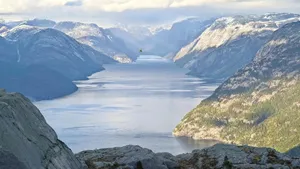 Lysefjord Panoramic View Stavanger Norway Wallpaper