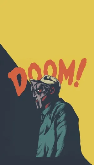 M F_ D O O M_ Stylized_ Artwork_i Phone_ Wallpaper Wallpaper