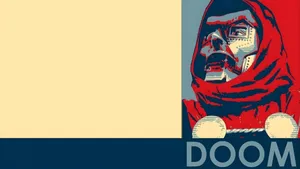 M F Doom Iconic Masked Portrait Wallpaper