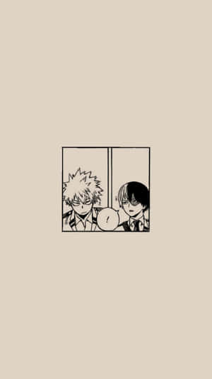 M H A_ Bakugo_ Todoroki_ Aesthetic_ Wallpaper Wallpaper