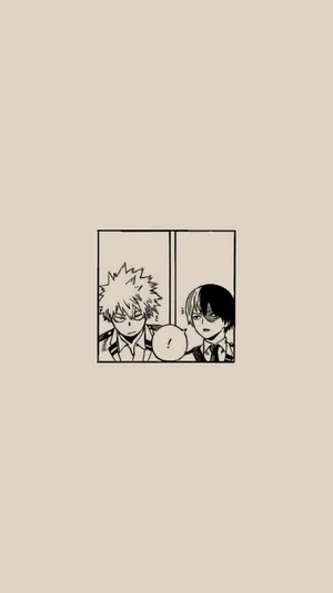 M H A_ Bakugo_ Todoroki_ Aesthetic_ Wallpaper Wallpaper