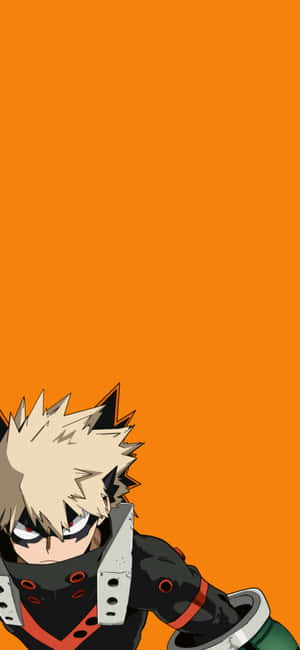 M H A_ Character_ Orange_ Background Wallpaper