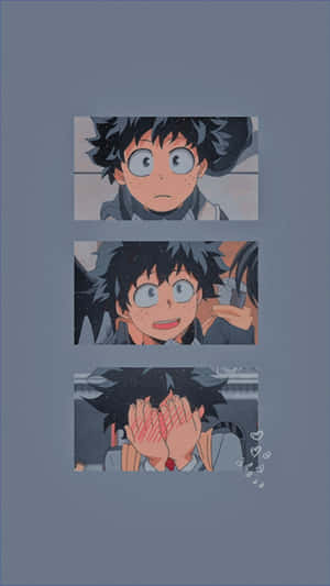 M H A Izuku Midoriya Expressions Aesthetic Wallpaper