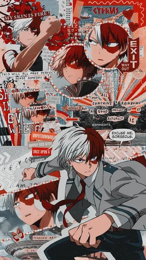 M H A_ Todoroki_ Shouto_ Aesthetic_ Collage.jpg Wallpaper