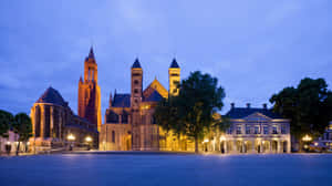 Maastricht Historical Center Twilight Wallpaper