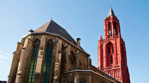 Maastricht Historical Church Tower Wallpaper