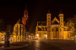 Maastricht Nighttime Architecture Wallpaper