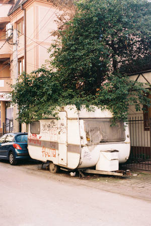 Macedonia Abandoned Caravan Wallpaper