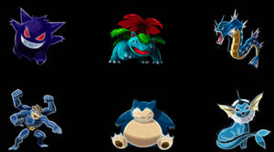 Machamp Black Background Gen 1 Wallpaper