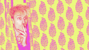 Machine Gun Kelly Pink And Yellow Wallpaper