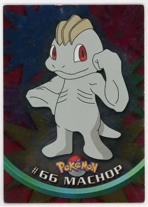 Machop Flexing Its Left Arm Wallpaper
