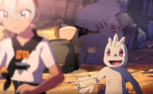 Machop Handing Out Candy Bar Wallpaper